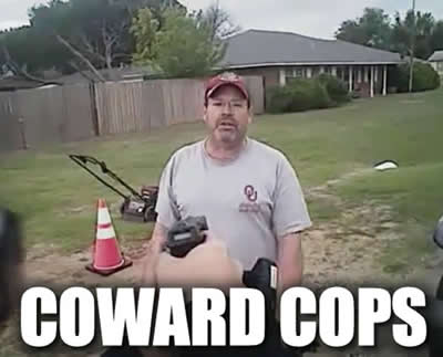 North Enid Oklahoma Police Officer John Miller is a coward
