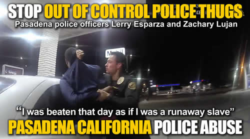Pasadena California police officers Lerry Esparza and Zachary Lujan