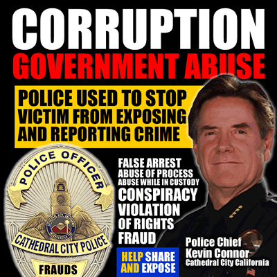 cathedral city police department captain kevin connor chief of police exposed for fraud