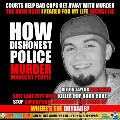 salt lake city utah killer cop bron cruz executed unarmed dillion taylor then lied about it