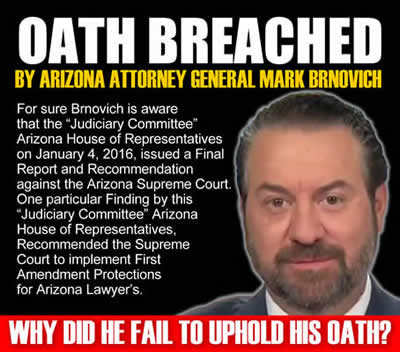 arizona attorney general Mark Brnovich failed to uphold his oath