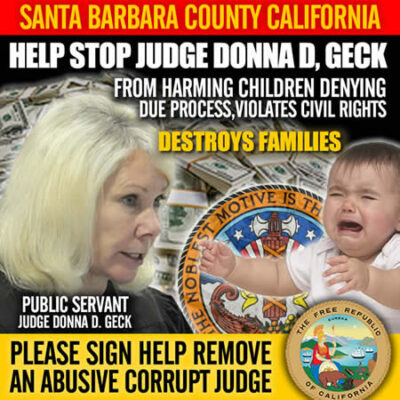 Santa Barbara County California Recall Judge Donna D Geck