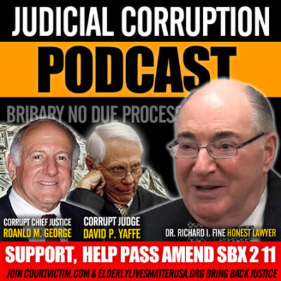 Help support Dr Richard I fines Amend SBX 2 11 to stop judicial corruption